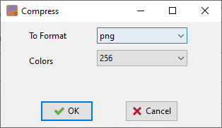 Batch compress PNG files - change format