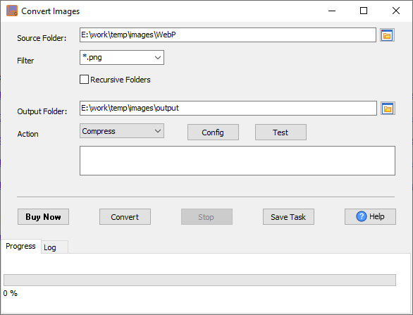 Batch compress WebP files - convert form