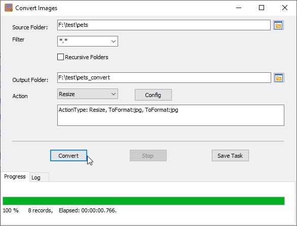 Batch Convert Image Files - convert by task