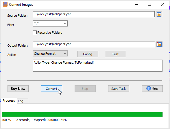 Batch convert images to PDF files - convert