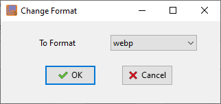Batch convert JPEG files to WebP format - change format