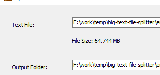 Split Big Text File to Smaller Files - easy to use