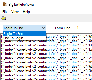 View Huge Text File - From Begin Or End