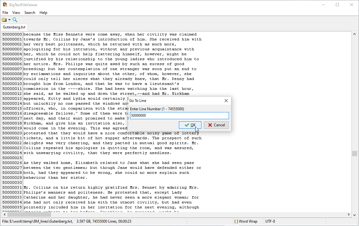 go to specific line of the TXT file