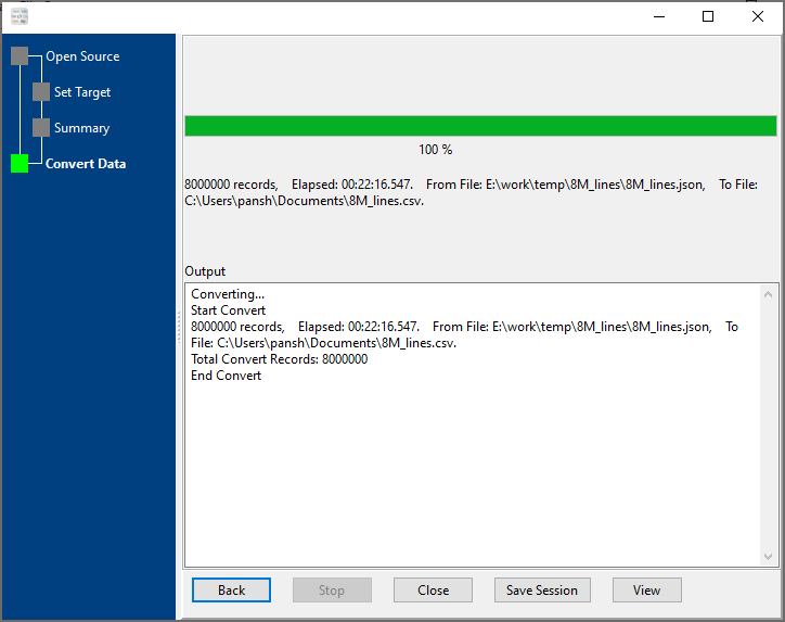 convert large json file to csv online