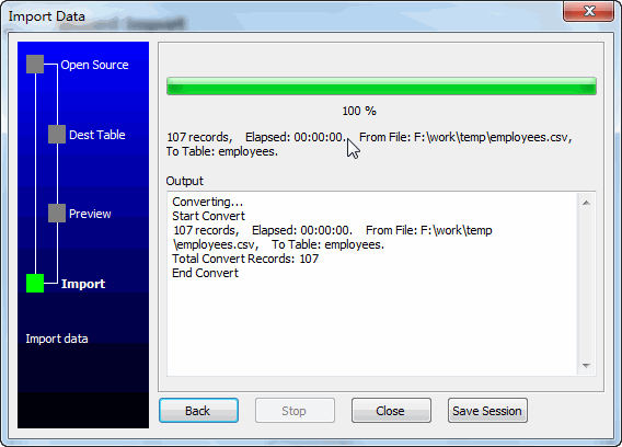 Import Data From Csv (Txt) To DBF - import data