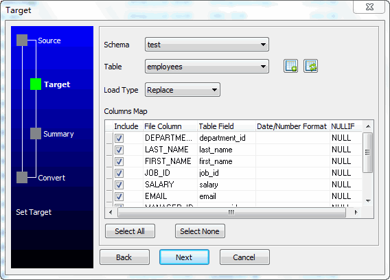 Load Data From TXT File To Oracle - select table