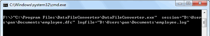 Running the converter from the command line