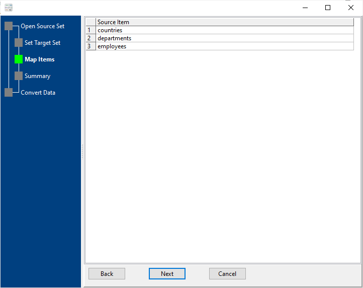 transform each table data in a SQL file to a separate TSV file - list tables