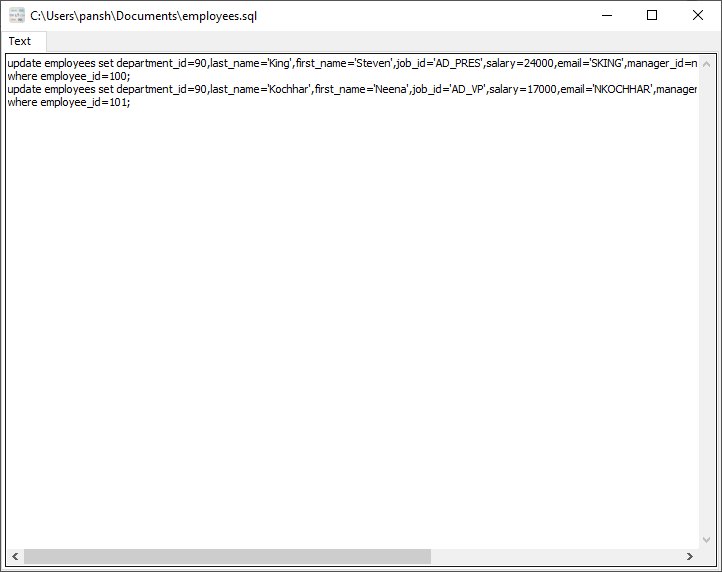 SQL Insert to Update - View