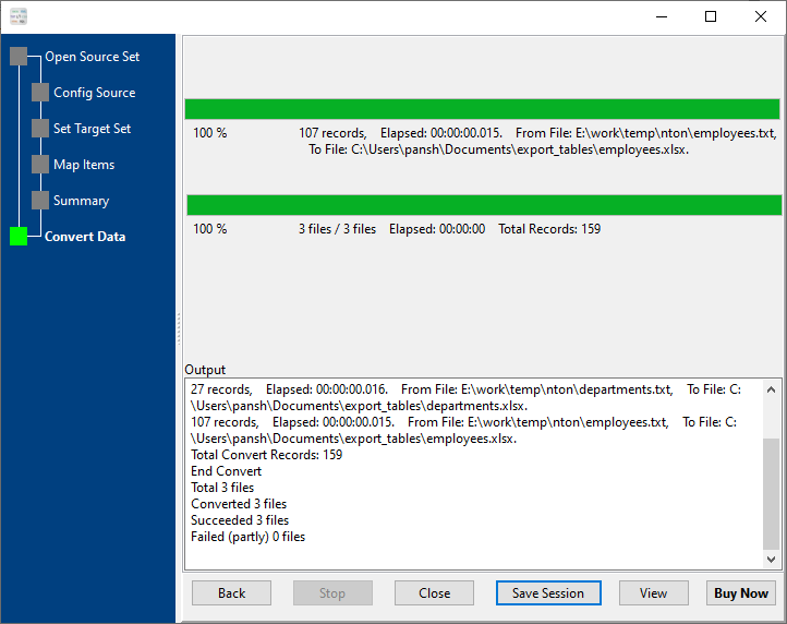 batch convert TXT files to Excel files - convert files