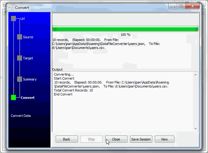 convert JSON from open RESTful API to Csv file - convert to Csv file