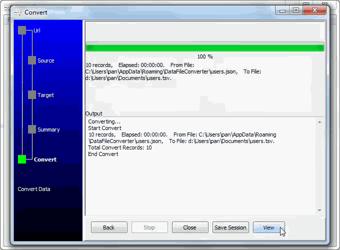 convert JSON from open RESTful API to Tsv file - convert to Tsv file