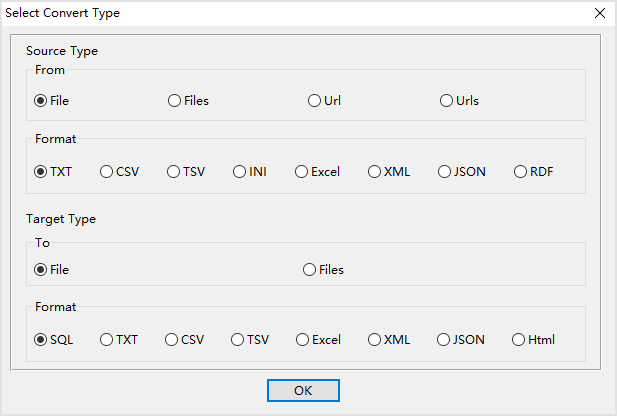 Convert Data File - open a file