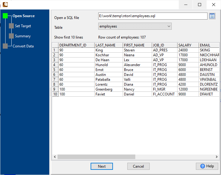 split large sql file into smaller files