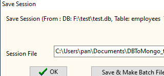 relational databases convert to MongoDB - sava/load session