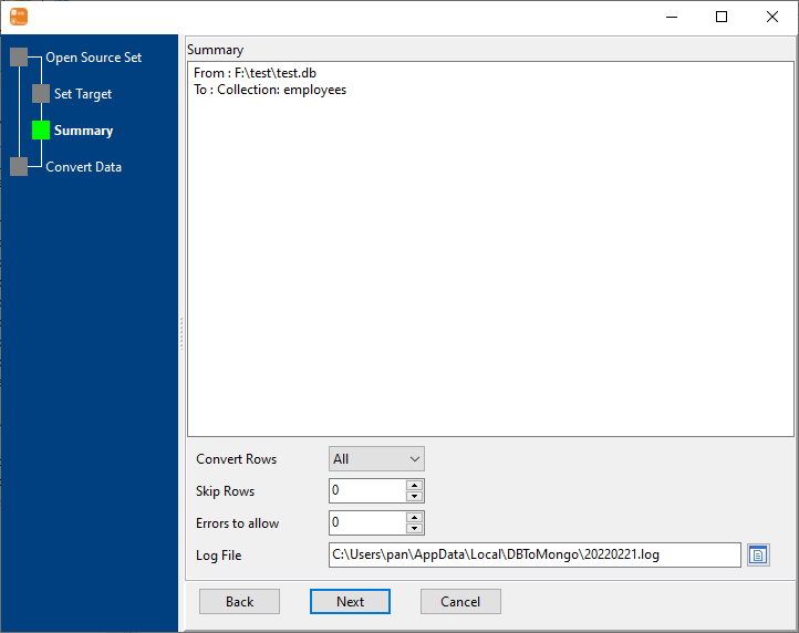 Import data from relational databases Similar Tables to 1 Collection - summary