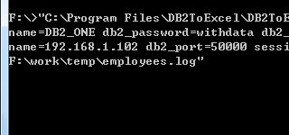 DB2 export to Excel - Command line