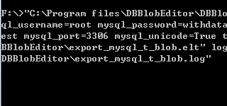 Import/Export relational database LOB data - Command line