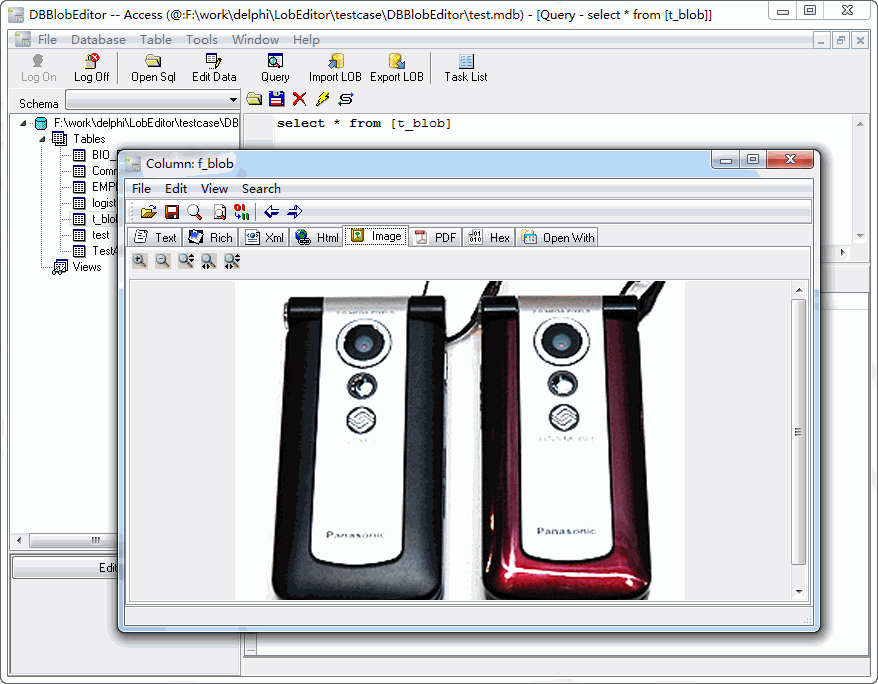 DBBlobEditor 8.5 – table filter, object tree actions, Pause / Resume and logging