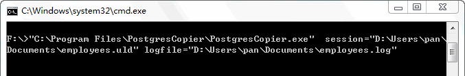 command line for copy PostgreSQL