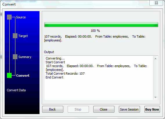 Copy Oracle data - copy by session