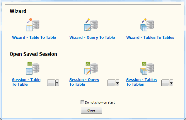 Batch copy data from one Oracle database to another - Task Window