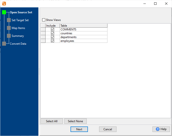 Batch convert data from DBF  (dBase, FoxBase, FoxPro) tables to PostgreSQL  tables - Open Source schema