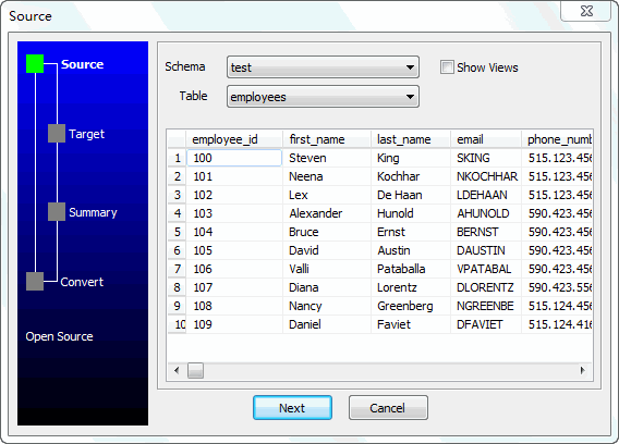 Copy Oracle data from table to table - Open Source