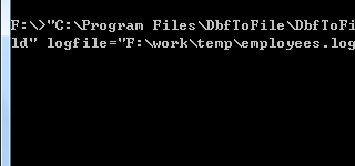 DBF export to files - Command line