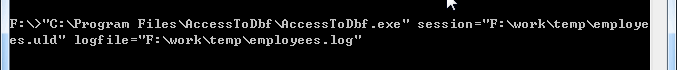 Convert Access to DBF - command line