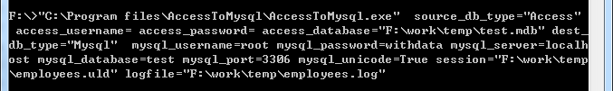 Convert Access to MySQL - command line