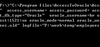 Access convert to Oracle - Command line