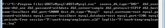 Convert DB2 to MySQL - command line