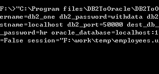 DB2 convert to Oracle - Command line