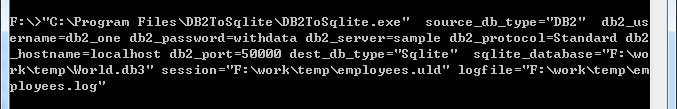 Convert DB2 to SQLite - command line