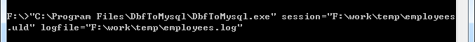 Convert DBF to MySQL - command line