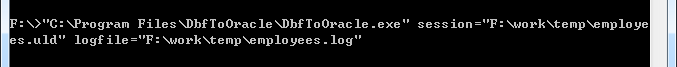 Convert DBF to Oracle - command line