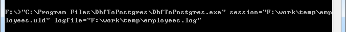 Convert DBF to PostgreSQL - command line