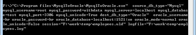 Convert MySQL to Oracle - command line