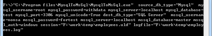 Convert MySQL to SQL Server - command line