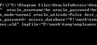 Oracle convert to Access - Command line