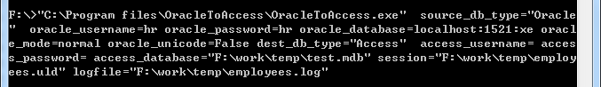 Convert Oracle to Access - command line