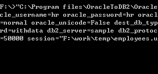 Oracle convert to DB2 - Command line