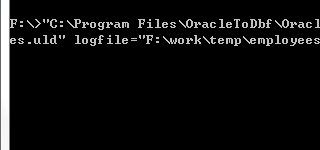 Oracle convert to DBF - Command line