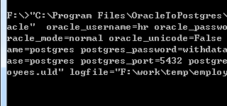 Oracle convert to PostgreSQL - Command line