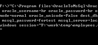 Oracle convert to SQL Server - Command line