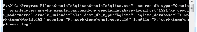 Convert Oracle to SQLite - command line