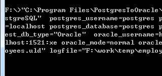 PostgreSQL convert to Oracle - Command line