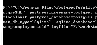 PostgreSQL convert to SQLite - Command line